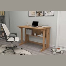 Enda Home Large Desk with Pillar Library 100x56 cm Atlantic Pine