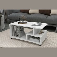 Enda Home Sultan Wheeled Coffee Table 86,5x50 cm White