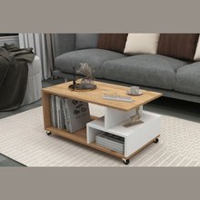 Enda Home Sultan Wheeled Coffee Table 86,5x50 cm Atlantic Pine