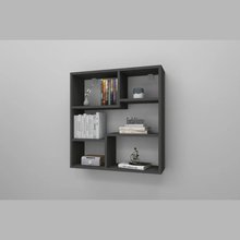 Enda Home Myra09 5 Compartment Modern Wall Shelf Kitchen Shelf Anthracite