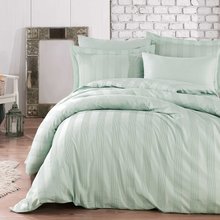 Hobby Wafel Aqua Green – Double Jacquard Satin Duvet Cover Set