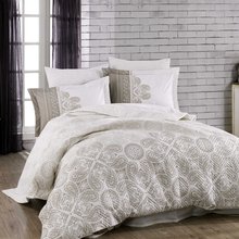 Hobby Irene Beige - Double Poplin Quilted Duvet Cover Set