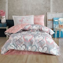Hobby Diana Gray Single Quilted Duvet Cover Set