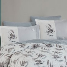 Hobby Estate Stone - Double Poplin Quilted Duvet Cover Set