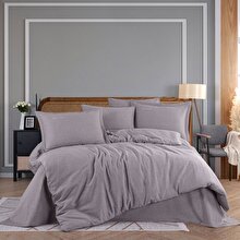 Hobby Yarn-Dyed Double Duvet Cover Set – Brown
