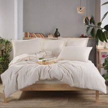 Hobby Muslin Double Duvet Cover Set - Cream