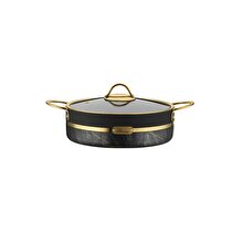 Selection Plus 24 cm Nonstick, Scratch-Resistant Shallow Granite Pot – Black