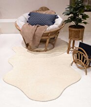 Koza Carpet Sheepskin Washable Non-Slip Base Cream Fleece Carpet 60 x 90