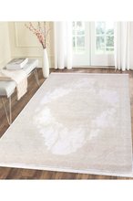 Koza Carpet Koza Hayad Çırağan Beige Acrylic Carpet Living Room Bedroom Corridor Machine Carpet 45733A 80 x 150