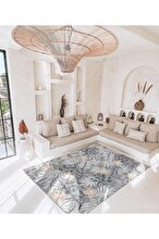Koza Carpet Koza Garden Gray Carpet Rug Balcony Terrace Garden Living Room Corridor Machine Carpet 65305 98 x 300
