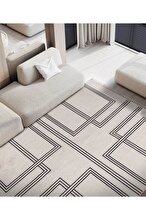 Koza Carpet Koza Premium Amour Cream Carpet Living Room Sitting Room Bedroom Hallway Machine Carpet 53091 78 x 150