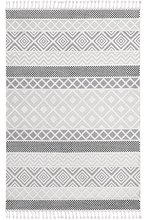 Koza Carpet Koza Hayad Monaco Cream Black Carpet Living Room Bedroom Hallway Machine Carpet 33342 80 x 150