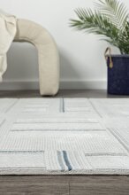 Koza Carpet Koza Hayad Helsinki A0933E Blue Living Room Sitting Room Bedroom Corridor Machine Carpet 200x290