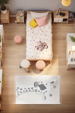 Koza Carpet Sparkle Cream Gray Giraffe Figured Animal Figured Children's Room Carpet Baby Carpet 133x190 33445A 133 x 190