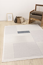 Koza Carpet Farahan Gray Blue Geometric Dustproof Living Room Corridor Balcony Terrace Garden Living Room Carpet A0859A 60 x 100