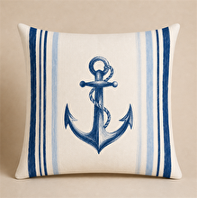 Markaev Azure Anchor Cushion Cover