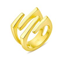 Welch Women's Welch Gold Mixed Women's Stainless Steel Ring 6