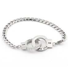 Welch Women's Welch Bangle Detailed White Stainless Steel Bracelet