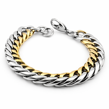 Welch Women's Welch Gold White Chain Unisex Stainless Steel Bracelet