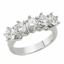 Welch Silver Welch 925 Sterling Silver White Five-Stone Ring