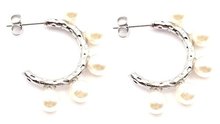 Welch Steel Welch Stainless Steel Pearl Hoop Earring
