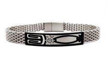 Welch Steel Welch Black and White Stainless Steel Chain Sailor Bracelet