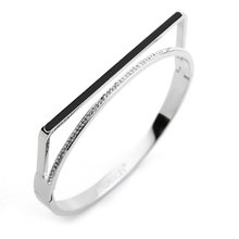 Welch Women's Welch Stone Detailed Women's Stainless Steel Square Bracelet