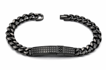 Welch Steel Welch Men's Black Stainless Steel Bracelet