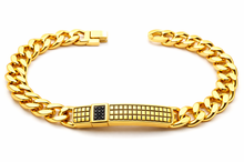 Welch Steel Welch Men's Gold Stainless Steel Bracelet