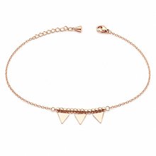 Welch Steel Welch Rose Triangle Stainless Steel Anklet