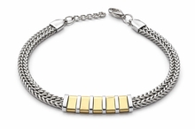 Welch Steel Welch Yellow White Stainless Steel Bracelet
