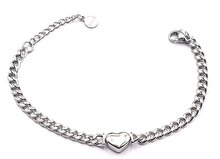 Welch Steel Welch Stainless Steel Heart Bracelet