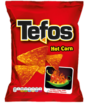 Show details for Tefos Corn Chips with Hot Corn Flavor 41 g Picture of Tefos Corn Chips with Hot Corn Flavor 41 g