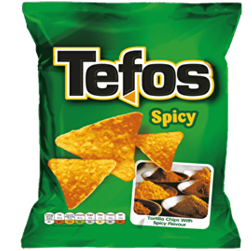 Show details for Tefos Corn Chips with Spicy Flavor 41 g Picture of Tefos Corn Chips with Spicy Flavor 41 g