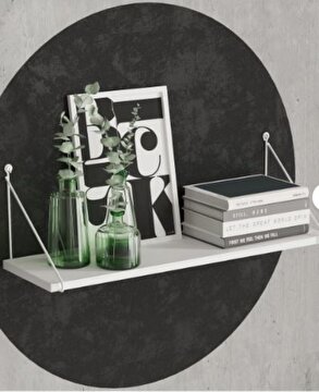 Picture of Decormet Armoni Raf Seti 1 Raflı 200*720 Metal Beyaz+Ahşap 
