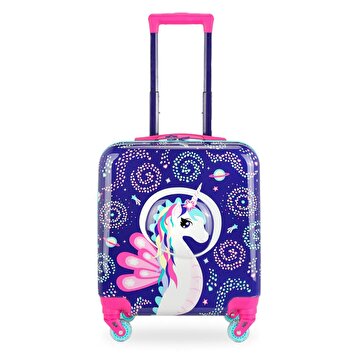 Show details for Milk&Moo Colorful Lighted Wheeled Rickshaw Kids Suitcase with 3D Ayris Design Picture of Milk&Moo Colorful Lighted Wheeled Rickshaw Kids Suitcase with 3D Ayris Design