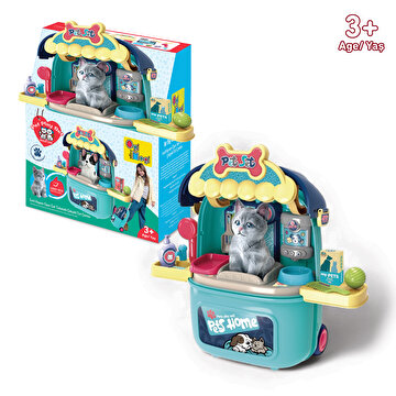 Picture of Ogi Mogi Toys Evcil Hayvan Oyun Seti Tekerlekli Çekçekli Sırt Çantası 