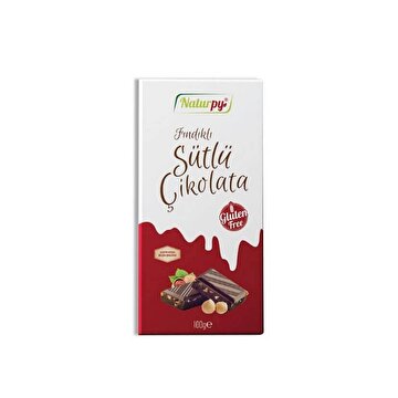 Show details for Naturpy Milk Chocolate With Hazelnut 100 gr Picture of Naturpy Milk Chocolate With Hazelnut 100 gr