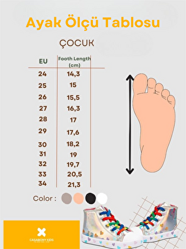 Picture of Casabony Hologram Gri Cute Kız Çocuk Sneaker  24