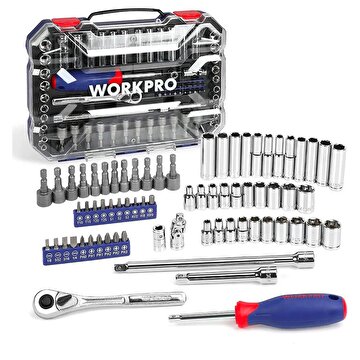 Picture of WORKPRO WP202522 1/4'’ Metrik/İnç 70 Parça Cr-V Profesyonel Lokma Takımı 