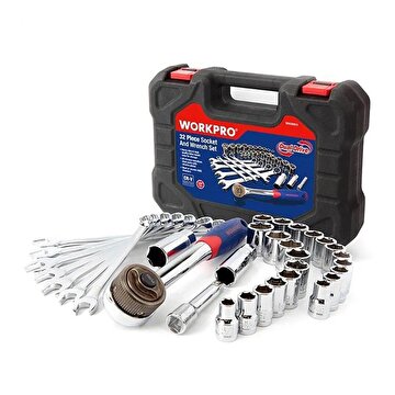 Picture of WORKPRO WP202528 3/8’’ Metrik/İnç 32 Parça Cr-V Profesyonel Lokma ve Kombine Anahtar Takımı 