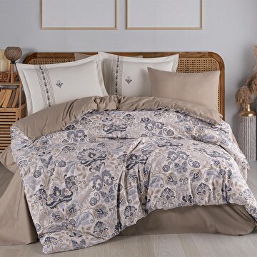 Picture of Hobby Anabel Gri - Poplin Çift Kişilik Nevresim Takımı