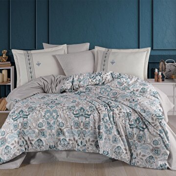 Picture of Hobby Anabel Turkuaz - Poplin Çift Kişilik Nevresim Takımı