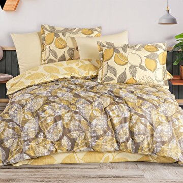 Picture of Hobby Calisse Sarı - Poplin Çift Kişilik Nevresim Takımı