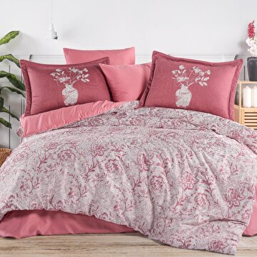 Picture of Hobby Bolera Gül kurusu - Çift Kişilik Saten Nevresim Takımı