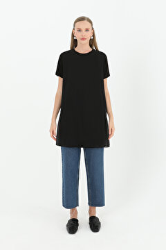 Picture of PUANE Kadın Basic Uzun T-Shirt -10271TUN SM