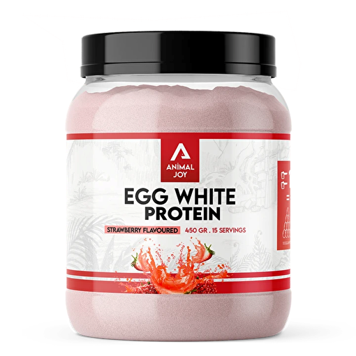 Picture of Animal Joy Egg White Protein Strawberry Flavoured 450 Gr / 15 Serving