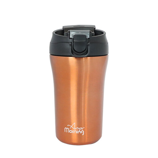 Any Morning SI232021 Sızdırmaz Kapaklı Termos Bardak, 400 ml, Bakır, Çift İşlevli Kapak, Isı Koruma. ürün görseli