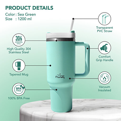 Picture of Any Morning SI2440217 Thermos Mug 1200 ml Sea Green