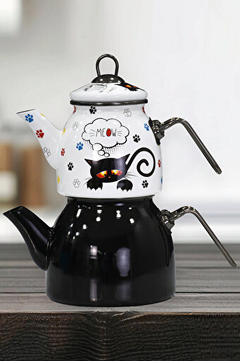 Picture of PR Home Cat Rose Model Enamel Teapot